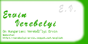 ervin verebelyi business card